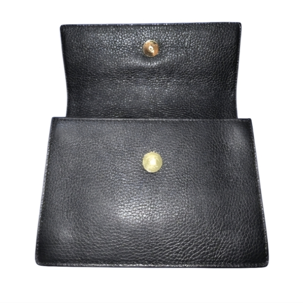 🔥Pinko Alicante Pattina Italian Leather Crossbody Bag Black w/Gold Accents EUC - Picture 4 of 11